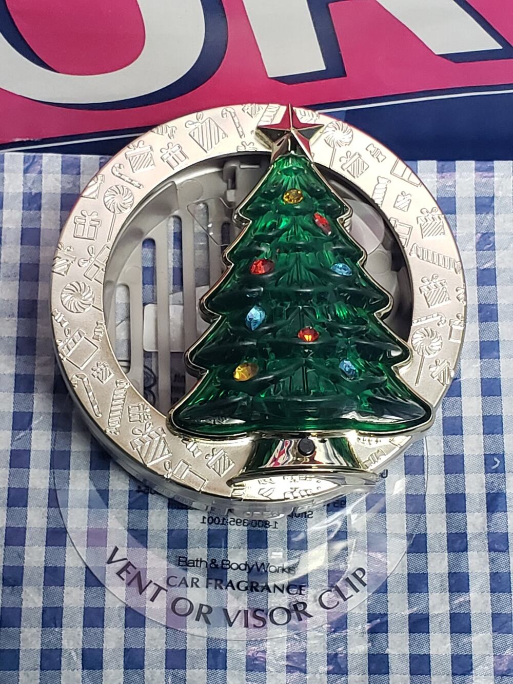 BBW Christmas Tree Visor  Vent Clip Car Fragrance Holder Vehicle Decor